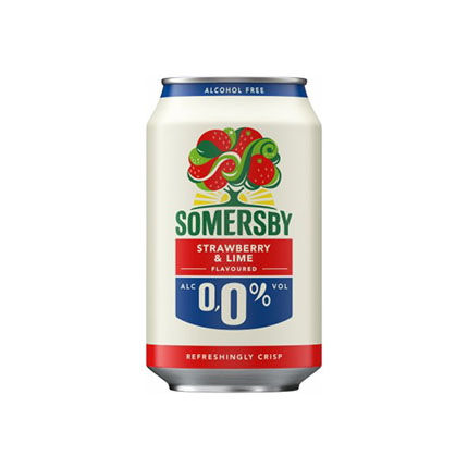 Сайдер Самърсби 330мл кен 0,0% Ягода и лайм Сайдер Самърсби 330мл кен 0,0% Ягода и лайм