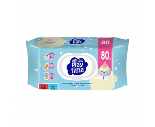 Влажни кърпи Плей Тайм 80бр Влажни кърпи Плей Тайм 80бр