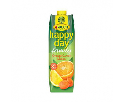 Натурален сок Хепи Дей Фемили 1л Портокал, морков и лимон