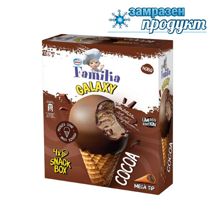 Сладолед Фамилия Галакси 4х85мл Какао Сладолед Фамилия Галакси 4х85мл Какао