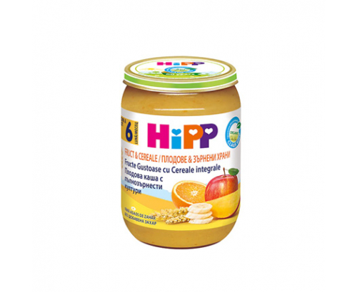 Био пълнозърнеста каша Хип 190г Плодова Био пълнозърнеста каша Хип 190г Плодова