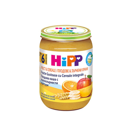 Био пълнозърнеста каша Хип 190г Плодова