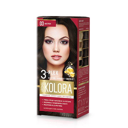 Боя за коса Арома Колор 03 Кестен Боя за коса Арома Колор 03 Кестен