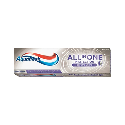 Паста за зъби Аквафреш Всичко в едно 75мл Кристал Уайт Паста за зъби Аквафреш Всичко в едно 75мл Кристал Уайт