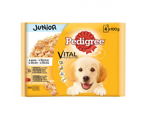 Храна за кучета Педигри Джуниър 4х100г Пауч Храна за кучета Педигри Джуниър 4х100г Пауч
