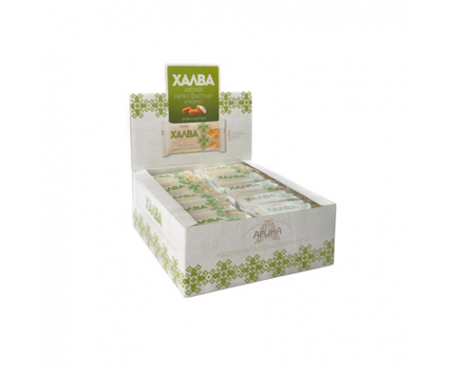 Халва Арина 60г Кафява нуга с кокос и фъстък Халва Арина 60г Кафява нуга с кокос и фъстък