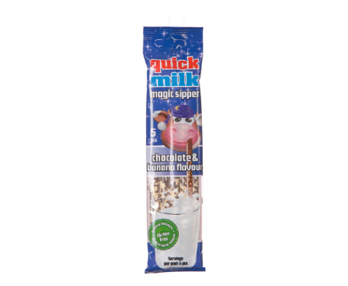 Сламки Куик Милк 5х6г Шоколад и банан Сламки Куик Милк 5х6г Шоколад и банан