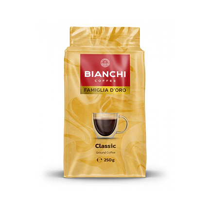 Кафе на зърна Бианчи Фамилия Д'оро 250г Класик Кафе на зърна Бианчи Фамилия Д'оро 250г Класик
