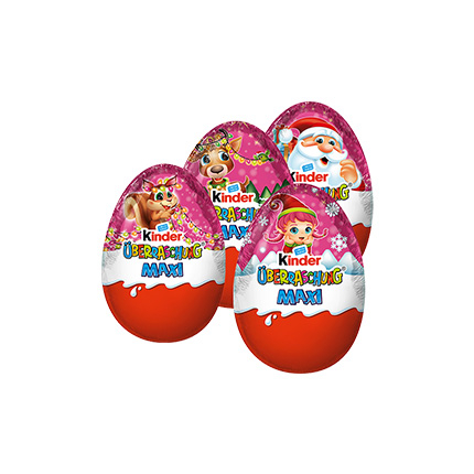 Шоколадово яйце Киндер Макси 100г Розово