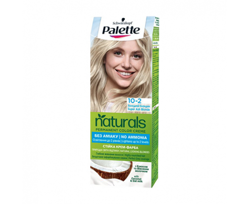 Боя за коса Палете Нейчаръл 10-2 Супер пепеляво русо Боя за коса Палете Нейчаръл 10-2 Супер пепеляво русо