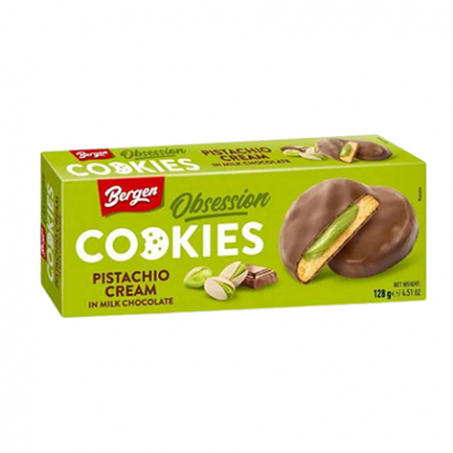 Бисквити Берген Кукис 128г С пистачо крем